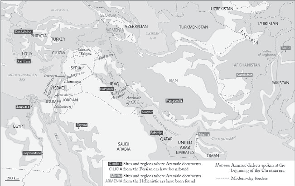 Parchment from the Euphrates (240 BC). It describes the transfer of a debt corresponding to a prior loan that the debtor had not repaid. With this document, the new creditor who had purchased the debt is claiming his due. Below the text is the signature of two of the ﬁ ve witnesses (the other three signatures are on the back). The document is dated to the “consulate” of King Abgar of Edessa, the second year of his rule. Institut de Papyrologie de la Sorbonne, P.Euphr.Inv.19, P Euphrate 18. © Adam Bülow-Jacobsen.